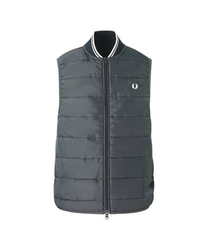 Fred Perry x Lavenham Quilted Blue Gilet Jacket. Fred Perry x Lavenham Quilted Blue Gilet Jacket. 100% Polyester. Regular Fit. Style: SJ4030 608. Elasticated Sleeve and Hem