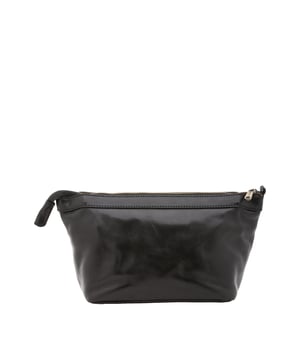 Bolso de mano unisex. El cierre es con cremallera. Los bolsillos internos son dos con cremallera y dos abiertos. Los bolsillos externos están ausentes. Falta la correa para el hombro. El mango es de piel. Hay un compartimento interno. El material exterior es auténtica piel de vacuno. Internamente está forrado en algodón. Medidas: 18x23x12 cm. Hecho en Italia