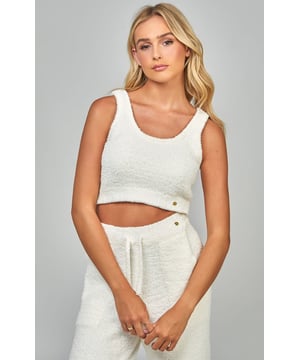 inchEcru Lounge BraletteRelaxed fitMetal barScoop neckCroppedBraletteMachine wash100% Polyester inch
