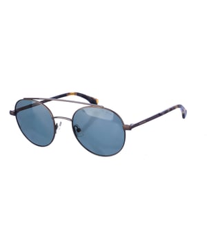 Gafas de sol Armand Basi con montura de metal.
 Color Metal-habana
 Forma ovalada.
 Lentes de color Azulado
 Patillas metalicas y acabado en acetato.
  Nombre de la marca grabado en la lente.
 Polarizada. 
 Incluye una funda de tela de protección.
Cristal antirreflejo.
Los colores reales del producto pueden variar ligeramente con respecto a los colores que muestra su monitor.
 
 Medidas  Ancho lente: 55 mm. Puente: 21 mm. Patillas: 145 mm.
 
 Limpiar las gafas con agua y jabón (neutro).
 - No utilice paños sucios o abrasivos, que puedan alterar las características de los filtros.
 - Utilice solo accesorios y repuestos originales.