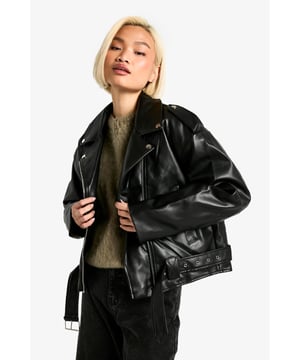 A short, close-fitting jacket complete with zips and stud detailing, rock some seriously cool vibes on the day-to-day with a biker jacket. Whether you prefer cropped, longline or a classic oversized shape for vintage vibes, biker jackets are a wardrobe classic that's perfect for edging up your outfit. Layer up your dress with a suede biker jacket, or show off your shape with a black biker jacket that's both timeless and flattering.Style: Biker JacketFabric: Faux LeatherSleeve Length: Long Sleeve