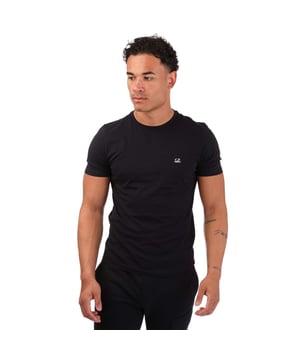 Mens C.P. Company 30-1 Jersey Label Style Small Logo T- Shirt in navy.- Crew neck.- Short sleeves.- C.P. Company logo on the chest.- Regular fit.- 100% Cotton. - Ref: 15CMTS046A888