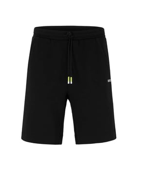 Boss Sport Stijlvolle Headlo herenshort zwart katoen. Authentieke kleding van het merk Boss - Boss streetwear/sportkleding design - Boss for men fashion, perfect voor het dagelijks leven - Zwarte Boss shorts passen perfect bij de rest van je kleedkamer - Comfortabel katoenen materiaal - klassiek - Stijlvolle Sports Headlo -
