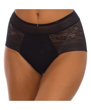 Descubre la Braguita "MAGIC BAND", una opción ideal para mujeres que buscan comodidad y estilo en su ropa interior diaria. Esta braguita invisible combina encaje delicado y tejido elástico para proporcionar un ajuste perfecto y discreto bajo cualquier prenda.

Características destacadas:

Diseño Invisible: La Braguita "MAGIC BAND" está diseñada para ser completamente invisible bajo la ropa ajustada, sin dejar marcas ni líneas visibles.

Tejido Elástico: Fabricada con un tejido elástico que se adapta cómodamente a las curvas naturales del cuerpo, ofreciendo libertad de movimiento y confort durante todo el día.

Detalles de Encaje: Detalles de encaje en la cintura y los bordes que añaden un toque de elegancia y feminidad al diseño.

Ajuste Cómodo: Su ajuste cómodo y ergonómico proporciona una sensación de segunda piel, asegurando comodidad sin igual.

Sin Costuras Aparentes: Construida sin costuras visibles para evitar rozaduras e irritaciones en la piel, garantizando una experiencia de uso suave y agradable.

Variedad de Colores y Estilos: Disponible en una amplia gama de colores y estilos para adaptarse a diferentes gustos y preferencias personales.

La Braguita "MAGIC BAND" es la elección ideal para mujeres que buscan confort, estilo y discreción en su ropa interior. Con su diseño innovador y materiales de alta calidad, garantiza un ajuste perfecto y una experiencia de uso sin igual, cumpliendo con las expectativas de las mujeres modernas preocupadas por su comodidad y elegancia.
 Composición: 86% Poliamida, 14% Elastano.
 Cuidados:
-Lavar a temperatura max 30º.
-No usar lejía.
-No usar plancha.
-No usar secadora.
-No lavar en seco.