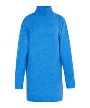 Met de lange truien van myMo geef je je garderobe een kleurkick. De gezellige stijlen zijn gemaakt van zacht, gerecycled polyester en afgewerkt met een gezellige, geribde opstaande kraag. Door de comfortabele lengte kan het design als trui of als gebreide jurk gedragen worden.  Gebreide jurk