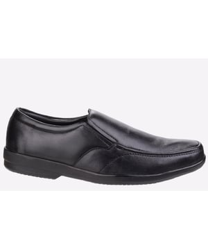 Mens formal twin gusset slip-on shoe with apron toe finish, fully cushioned foot bed and lightweight PU sole.
Smooth leather upper
Formal apron toe finish
Gently padded uppers
Elasticated twin gussets
Cushioned collar rim
Mono-black synthetic lining
Fully cushioned foot bed
Lightweight PU sole unit