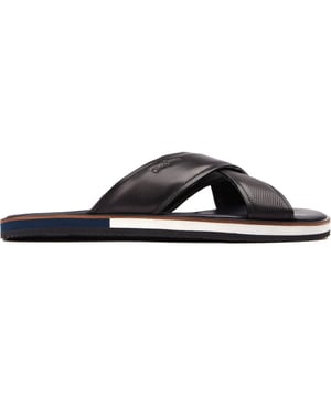 Sandalias memphis Oliver Sweeney de color negro para hombre, confeccionadas con piel y suela de goma. Incluye: plantilla cómoda, parte superior de cuero de plena flor, suela antideslizante y marca grabada.