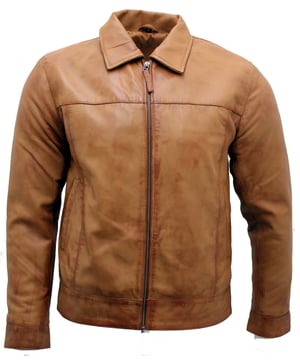 This contemporary jacket features a sophisticated shirt collar finish, is short in length and boats a stylish biker silhouette. Crafted from sumptuous Nappa leather, featuring a YKK zip front and buttoned cuffs to help provide a more customised fit. This biker jacket exudes style and is more than an essential fashion accessory for every male.