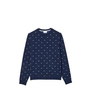 Warm, bequem und kuschelig: mit diesem Sweatshirt aus Baumwollfleece ist man drinnen und draußen richtig angezogen. Rundhalsausschnitt, Ärmel und Saum werden mit Rippbüdchen abgeschlossen. Der Allover-Kroko-Print macht das Shirt zu einem optischen Highlight in der Garderobe.