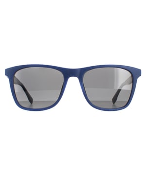 Lacoste rectangle men's matt blue grey polarised L860SP Las L860SP son un estilo rectangular clásico fabricado en acetato ligero. Las patillas finas incorporan el logotipo de cocodrilo de Lacoste para garantizar la autenticidad de la marca.