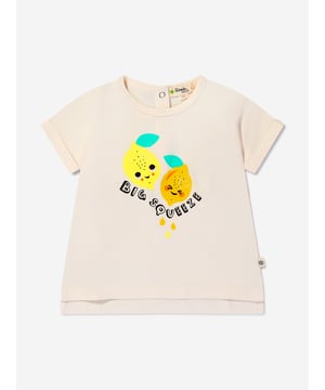 Introducing our Girls Organic Cotton Cherry Print T-Shirt from The Bonnie Mob in Pink, the perfect addition to your little girl's wardrobe. Made with love and care, this t-shirt is crafted from organic cotton, ensuring it is soft, comfortable, and gentle on her skin. Key Features: Made In Italy: This t-shirt is proudly made in Italy, guaranteeing the highest quality and attention to detail. Organic Cotton: We believe in sustainable fashion, which is why this t-shirt is made from organic cotton, reducing environmental impact. Cherry Print: The adorable cherry print adds a playful and cute touch to this t-shirt, perfect for your little girl. Flared Hem: Designed with a flared hem, this t-shirt offers a stylish and modern twist to a classic design. Long Waistband: The long waistband adds a touch of elegance and sophistication to this t-shirt. 'B' Motif: Featuring a golden 'B' motif, this t-shirt showcases The Bonnie Mob's signature logo, adding a touch of luxury to your little girl's outfit.Get ready to dress your little girl in style and comfort with our Girls Organic Cotton Cherry Print T-Shirt from The Bonnie Mob.