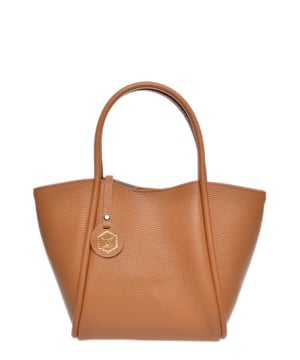 Bolso de mano  
100% cuero de vaca  
Cierre superior con cremallera  
Cierre magnético superior  
Dimensiones: 21.5x28x13 cm  
Mango: 31 cm  
Correa para el hombro: 120 cm ajustable  