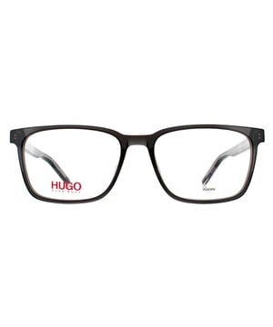 Hugo by Hugo Boss Square Mens Grey Black 90031100 Hugo by Hugo Boss are a lightweight plastic square style featuring Hugo branding on the slim temples.