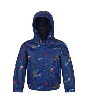Materiaal: 100% polyester. Voering: Comfort, Mesh, Polyester, Taffeta. Stof: Hydrafort. Ontwerp: Badge, Spotprent, Bladdruk, Berg, Bomen. Trim: Reflecterend. Overal bedrukt, bedrukt naamlabel, getapete naden. Stoftechnologie: DWR afwerking, waterdicht. Manchet: Elastiek. Halslijn: Kapitein. Mouwtype: Met lange mouwen. Eigenschappen van de kap: Elastiek, gekweekt op de kap. Zakken: 2 Lagere zakken. Bevestiging: Volledige ritssluiting. Zoom: Elastisch. 100% Officieel Gelicentieerd. Personages: Peppa Pig.