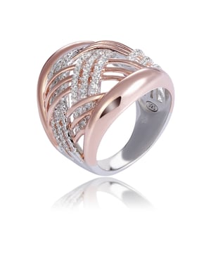 Deze uitgebreide ring voor vrouwen van Orphelia is het perfecte cadeau om jezelf of een dierbare te verwennen. De ring is gemaakt van 925 sterling zilver, gekleurd zilver/roze in maat 54, met een gewicht van 8,8 gram en een breedte van 2,5 cm op het breedste punt. De Orphelia vrouwen 925 sterling zilveren ring - zilver/roze ZR-7447 wordt geleverd in een prachtige geschenkdoos en heeft een garantie van twee jaar.