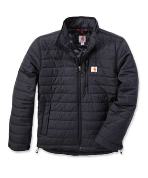 *Sizing Note* Carhartt are more generously sized, you may need to consider dropping down a size from your traditional workwear clothing.
1.75-ounce / 59 grams, 100% nylon Cordura shell. Nylon lining quilted to 100 gram polyester insulation. Mock-neck collar. Left-chest map pocket. Two lower-front pockets. Two inside pockets; one with zipper closure and one with hook-and-loop closure. Lower pockets have hidden snap closure. Hook-and-loop adjustable cuffs. Drawcord adjustable hem. Triple-stitched main seams. Drop tail.