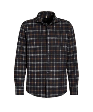 Das GBDit Slim-Fit-Hemd für Herren von Vanguard besteht aus einem Polyester-Mix und hat ein kariertes Muster. Das Modell verfügt über einen klassischen Kragen und lange Ärmel. Das Hemd hat eine Knopfverschluss.
