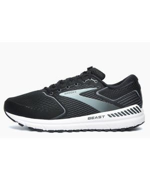 Known for its cushioned and responsive ride, the Brooks Beast 20 mens trainer reduces impact and protects joints to deliver an everyday trainer you can count on. Featuring exclusive GuideRail technology, the Beast 20 enhances your natural stride and provides support by keeping excess movement in check, ensuring less pressure on your knees and ankles. 
 Responsive BioMoGo DNA cushioning treats your feet to comfort with every step, with a Segmented Crash Pad throughout the shoe to ensure smooth heel-to-toe transitions, reducing impact so you can focus on enjoying your running experience. A plush sockliner, durable rubber outsole, and secure lace up system complete this running shoe to deliver an all around trainer perfect for elevating your performance. 
 - Textile / synthetic upper
 - BioMoGo DNA responsive cushioning
 - Wide Fit 2E
 - Segmented Crash Pad ensures smooth transitions
 - GuideRail support to protect joints
 - Cushioned ankle collar
 - Secure lace fastening
 - Durable rubber outsole
 - Brooks branding throughout