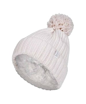 Like the original Heat Holders ladies pom pom but with a modern styled knit, this Arden styled hat like the original aims to keep you cosy and warm whilst keeping you fashionable with their contemporary style and knit. These ladies bobble hats have a fleece plush insulating lining, called Heatweaver, that is even more effective at holding warm air than any regular lining. This lining is designed to be soft with a luxurious feel whilst holding warm air close to your skin, effectively keeping the cold air out. All of this is designed to ensure that you are toasty warm throughout the cold weather. This Arden style pom pom hat has a turn over cuff and a fluffy soft pom pom on the top. This hat has a rib construction knit to keep the hat secure and more durable. These ladies Heat Holders Arden styled pom pom hats are available in 5 colours including coral, denim and light grey. They are made from 55% Polyester, 45% Acrylic on the outside of the hat and the lining is made from 100% Polyester. They come in one size and they are machine washable.