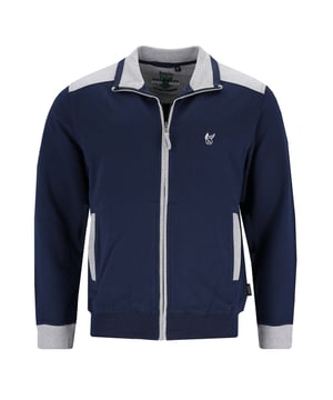 Bequeme Freizeitjacke von der Marke hajo. Angenehm weicher Material-Mix - bügelfrei, atmungsaktiv und hautsympathisch. Einschubtaschen und Zipper.