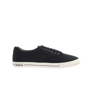 Seavees Hermosa Plimsoll Standard schwarzer Leinen schwarzer Männer Plimsoll
