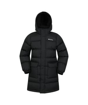 Futterstoff: Fleece. Gewebe: Microfaser. Design: Logo, Gesteppt. GSM (Gramm pro Quadratmeter): 260. Gewebetechnik: langlebig, Wasserabweisend, isolierend, Weich. Mit Kapuze. Langärmlig. Wattiert, Anliegende Passform. Kapuzenmerkmale: Abnehmbar. Länge: Lang geschnitten. Taschenart: Klappenverschluss, Reißverschluss. Durchgehender Reißverschluss. 146-152: 78,74 cm. 128: 66 cm. 140: 73,66 cm. 158: 84 cm.