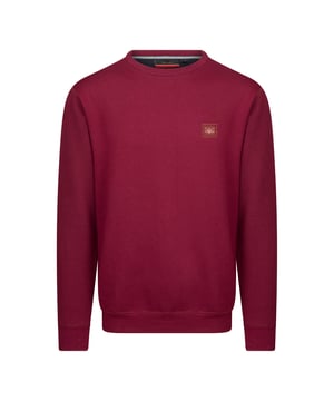 Jersey Cappuccino Italia para hombre. El jersey está hecho de 50% algodón y 50% poliéster y tiene un corte recto.  Marca: Cappuccino ItaliaNombre del modelo: SweaterCategoría: suéter de los hombresMateriales: algodón, poliésterColor: rojo burdeos