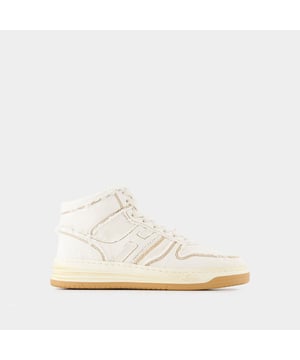 Farben: Beige - Joghurt. Hauptmaterial: Stoff und Leder. Sohle: Gomme. Passform: größengetreu - Größenanpassung: Französisch. Verschluss: Schnürsenkel oben. Zehenform: rund. Passform: größengetreu - Größenanpassung: