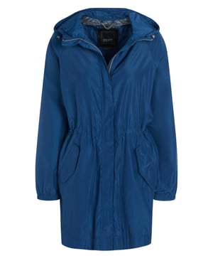 100% poliéster; chaqueta Geox; Modelo: W0222FT2609F4490; Mano de obra de alta calidad; Ligeramente ajustado a la figura; Cuello alto con capucha y cordón; Cremallera bidireccional oculta; Dos bolsillos delanteros, un bolsillo interior; Un bolsillo extraíble con cremallera y correa; cintura ajustable; Detalles del logotipo Geox