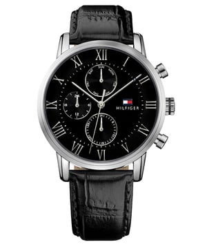 Este reloj Tommy Hilfiger Kane Multi Dial para hombres es el accesorio perfecto para usar o regalar. Su caja redonda de 44 mm en plata combinada con la cómoda correa de cuero negro te garantizará disfrutar de este impresionante reloj sin ningún compromiso. Funcionando con un movimiento de cuarzo de alta calidad y resistente al agua hasta 3 bares, tu reloj seguirá funcionando. Con un diseño elegante, deportivo y moderno, es muy adecuado para hombres. El reloj cuenta con una función de calendario: día-fecha, visualización de 24 horas. Correa de cuero negro de alta calidad de 22 cm de longitud y 20 mm de ancho con hebilla. Diámetro de la caja: 44 mm, grosor de la caja: 11 mm, color de la caja: plata y color de la esfera: negro.