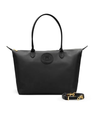 Shopper shoulder bag - Zipped closure - Inside storage - Inside zipped compartment - Inside laptop and key pockets - Inside fabric lining - ATELIERS SAINT GERMAIN logo - Grain Leather and Recycled Canvas look finish