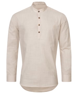 Indumentum Herren Schlupfhemd H-346 Stilvolles und Bequemes Herren Schlupfhemd von Indumentum  Entdecken Sie das perfekte Hemd für einen lässigen und dennoch eleganten Look - das Indumentum Herren Schlupfhemd. Mit seinem modernen Design und dem bequemen Schnitt ist dieses Hemd ideal für verschiedene Anlässe und verleiht Ihrem Outfit eine stilvolle Note.  Moderner Stil mit Leinen-Optik und Mao-Kragen  Das Indumentum Herren Schlupfhemd besticht durch sein zeitgemäßes Design mit einer attraktiven Leinen-Optik, die für einen lässigen Look sorgt. Der markante Mao-Kragen verleiht dem Hemd eine edle Note und setzt modische Akzente.  Komfortable Passform und Praktische Knopfleiste  Mit seiner lockeren Passform bietet das Indumentum Herren Schlupfhemd einen hervorragenden Tragekomfort und optimale Bewegungsfreiheit. Die praktische Knopfleiste ermöglicht ein müheloses An- und Ausziehen und rundet das Gesamtbild gekonnt ab.  Vielseitig Kombinierbarer Kurzer Kragen  Der kurze Kragen des Indumentum Herren Schlupfhemds verleiht Ihrem Outfit eine moderne und unkomplizierte Note. Perfekt für lässige Freizeitlooks oder auch für formellere Anlässe, lässt sich dieses Hemd vielseitig kombinieren und ist ein absolutes Must-Have für Ihren Kleiderschrank.