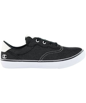 The Champion Boston Kids Black Plimsolls are a classic and versatile choice for kids' footwear. Champion is known for its sporty and casual designs, and these plimsolls are no exception. Here's a description of the key features:

 Black Design:  These plimsolls come in a classic black color, offering a timeless and versatile look that can be easily paired with various outfits.

 Canvas Upper:  The upper is typically made of canvas material, which is lightweight and breathable. It allows for air circulation, making the plimsolls comfortable for kids' feet.

 Slip-On Style:  Plimsolls often feature a slip-on style with elasticized gussets or a simple design that's easy for kids to put on and take off without the need for laces.

 Low-Top Silhouette:  The low-top design provides ease of movement and comfort, making these plimsolls suitable for various activities.

 Padded Insole:  Many plimsolls come with a padded insole that offers extra comfort and cushioning for kids' feet, reducing fatigue during play or daily wear.

 Champion Branding:  Champion's logo and branding elements are often featured on these plimsolls, adding an authentic and sporty touch to the design.

 Durable Rubber Outsole:  The rubber outsole provides good traction and durability, ensuring stability and preventing slips, making them suitable for active kids.

 Versatile Style:  The Champion Boston Kids Black Plimsolls have a versatile and casual style that can be worn for a variety of occasions, including playtime, school, and everyday wear.