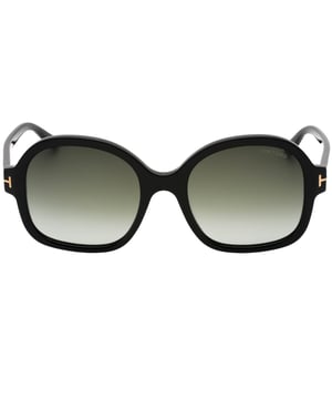 Gafas de sol negras Tom Ford, ancho de la lente = 57 mm, ancho del puente nasal = 21 mm, longitud del brazo = 140 mm, gafas de sol, estuche para gafas de sol, paño de limpieza e instrucciones de cuidado, todo incluido, 100 % de proteccion contra la luz solar UVA y UVB y cumplen con la norma britanica EN 1836: 2005, gafas de sol negras