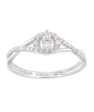 Oro blanco de 9 quilates (375): 1,735 g; # Diamante: 0.21ct