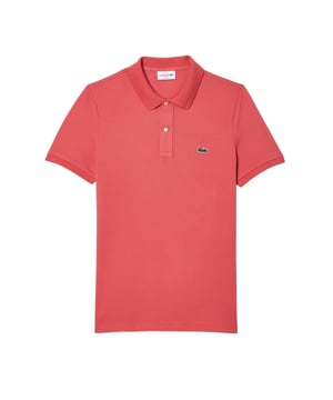 Einfarbiges Kurzarmshirt von LACOSTE mit Polokragen und Knopfleiste in taillierter Schnittform - perfekt für den Alltag.