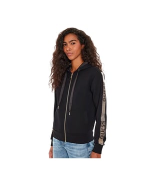 Sweat Guess Scuba Femme Schwarz Synthétique. Authentisches Kleidungsstück der Marke Guess - Streetwear/Sportswear-Design von Guess - Guess für Frauen, perfekt für den Alltag - Sweat Guess in schwarzer Farbe lässt sich hervorragend mit dem Rest Ihrer Garderobe kombinieren - bequeme synthetische Material - klassisch - Scuba -