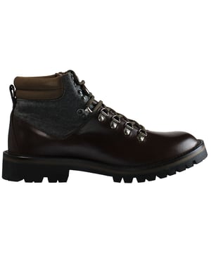 Hackett Fox Group Senderismo Boots de cuero de cuero liso de color marrón HMS20745 898