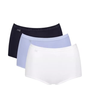 Dieser Maxi-Slip bietet höchsten Komfort und Langlebigkeit in einem stilvollen Design. Hergestellt aus superweichem, strapazierfähigem Baumwolljersey, fühlt er sich angenehm auf der Haut an und hält selbst bei häufigem Tragen und Waschen seine Form. Die hohe Taille und der niedrige Beinausschnitt sorgen für eine schmeichelhafte Passform und optimalen Halt. Dank der weichen, flachen Kanten und glatten Nähte bleibt der Slip unter der Kleidung unsichtbar und verhindert unangenehmes Scheuern. Er kommt im praktischen Dreierpack, ideal für den täglichen Gebrauch. Die Formbeständigkeit und Farbbrillanz bleiben auch nach vielen Wäschen erhalten, und lästiges Pilling gehört der Vergangenheit an. Perfekt für Frauen, die Wert auf Komfort und Qualität legen. Ein unverzichtbares Basic für jede Wäscheschublade.