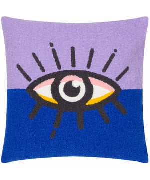 Add some eye-conic art to your home with the All Eyes On You cushion. Featuring an appliquéd depiction of an eye in a range of bold, trending tones and set on an all-over ultra-soft micro-boucle fabric, this cosy, squishable, and huggable cushion will be the perfect addition to any modern interior.