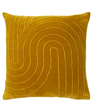 Features a linear pleated design in soft, cotton velvet which is available in a variety of beautiful colours. Complete with standard knife edging and hidden zip closure. Made of 100% Cotton, making this cushion super comfy and durable.