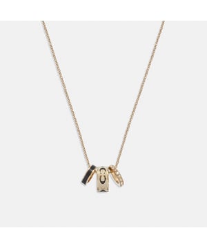 Kissing C Enamel Rondell Necklace