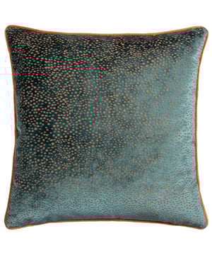 A luxuriously soft cushion featuring distinctive spotted cut velvet, in a reversible design. Surrounded by a bold, contrasting piped trim and finished with a zip fastening. A splendid way to add a luxe feel to your home furnishings and available in a range of jewel tones.