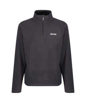 170gsm Symmetry fleece. 1 side brushed, 1 side anti pill. 100% Polyester. Regatta Mens sizing (chest approx): XS (35-36in/89-91.5cm), S (37-38in/94-96.5cm), M (39-40in/99-101.5cm), L (41-42in/104-106.5cm), XL (43-44in/109-112cm), XXL (46-48in/117-122cm), XXXL (49-51in/124.5-129.5cm), XXXXL (52-54in/132-137cm), XXXXXL (55-57in/140-145cm).