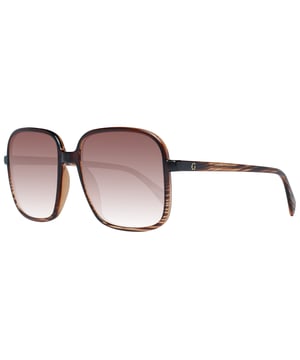 Guess Square Womenss Brown Brown Gradient GF6146  Sunglasses are a modern square frame shape, exuding a sense of timeless elegance. The frame is crafted from high-quality acetate, known for its durability and lightweight feel, ensuring long-lasting comfort throughout the day. Slender temples feature the Guess logo for a touch of sophistication.