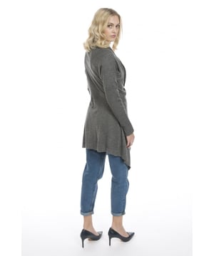 Size
Model Height: 5'8

Model Size: 8

Model Wearing: One Size

An exceptional cashmere cardigan with rolling lapels and flared side seams adding femininity to the silhouette of the item.

100% Cashmere.