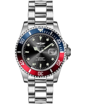 Das Invicta 47354 hat ein 40 millimeter Edelstahl gehäuse mit einem schwarzen Zifferblatt.
Dieses Modell wird von einem präzisen  Quarzuhrwerk angetrieben.
20 bar Wasserdichtigkeitszertifizierung.
Dieses Modell ist von der Invicta Pro Diver Kollektion.

2 Jahre Garantie.
