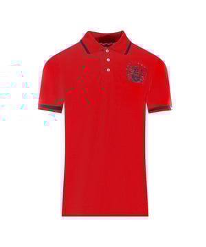 Aquascutum Aldis Rotes Polohemd mit Spitze. Erleben Sie pure Londoner Eleganz mit diesem Aquascutum Aldis London Logo rot Polo-Shirt. Mit einem Markenlogo versehen, wird dieser zeitlose Klassiker jedem Look einen Hauch von raffiniertem Stil verleihen. Setzen Sie ein Statement und zeigen Sie Ihr modisches Gespür mit diesem auffälligen Stück. Aldis Branding auf der linken Brust, Polohemd mit Spitze, Knopfverschluss, kurze Ärmel, Kragenausschnitt. 100% Baumwolle, Normale Passform, Passt genau auf die Größe. Abzeichen der britischen Flagge auf dem linken Ärmel, aufgedruckter Markenname auf dem umgeschlagenen Kragen. Style Code: P01023 52
