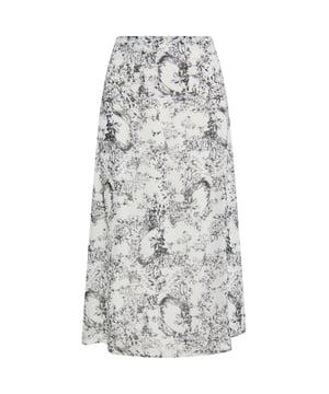 Materiaal voering/voering: 100% polyester  Ontdek een elegante midi-rok met een klassieke A-lijn. Dit elegante kledingstuk heeft ingewikkelde bloemenprints, waardoor een tijdloze en verfijnde look ontstaat. Een aansluitende taille en een lichte uitlopende zoom zorgen ervoor dat deze rok een casual stijl uitstraalt.  Rock