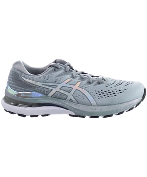 The GEL-KAYANO® 28 shoe creates a stable stride that moves you towards a balanced mindset. Part of the ASICS PLATINUM™ collection, this model features a silver color palette that's accented with a metallic finish. Featuring a lower-profile external heel counter, this piece cradles your foot with improved rearfoot support. To improve stability and responsiveness, we added FF BLAST™ cushioning to the midsole. It provides a smooth and supportive feel in each step. The trainer's new GEL® technology shape delivers a smooth stride, allowing you to experience a softer landing without losing speed.